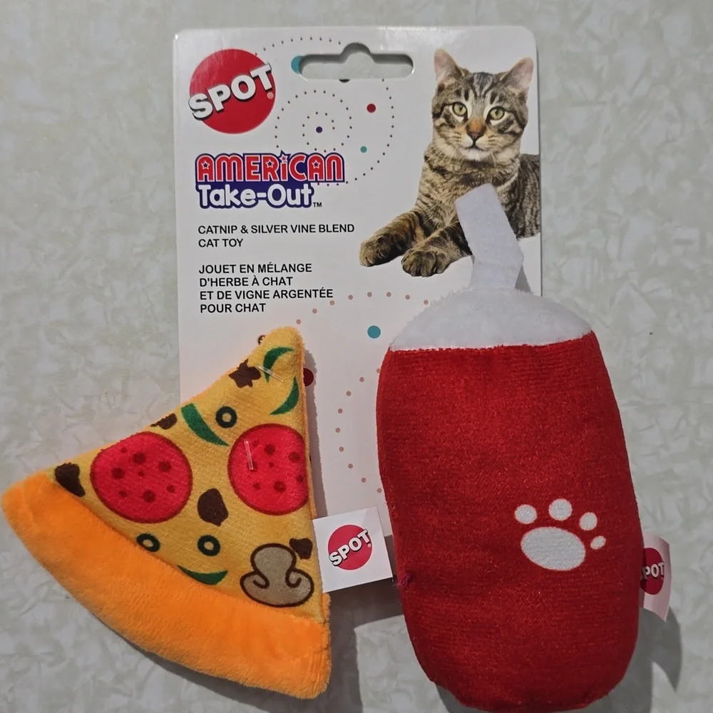 Cat Toys American Take-Out Spot Brand‎ Pizza And Drink NWT